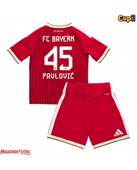 Bayern Munich Aleksandar Pavlovic #45 Echipament de Fotbal Replică 2026-27 Copii Acasa (+ Șorturi)